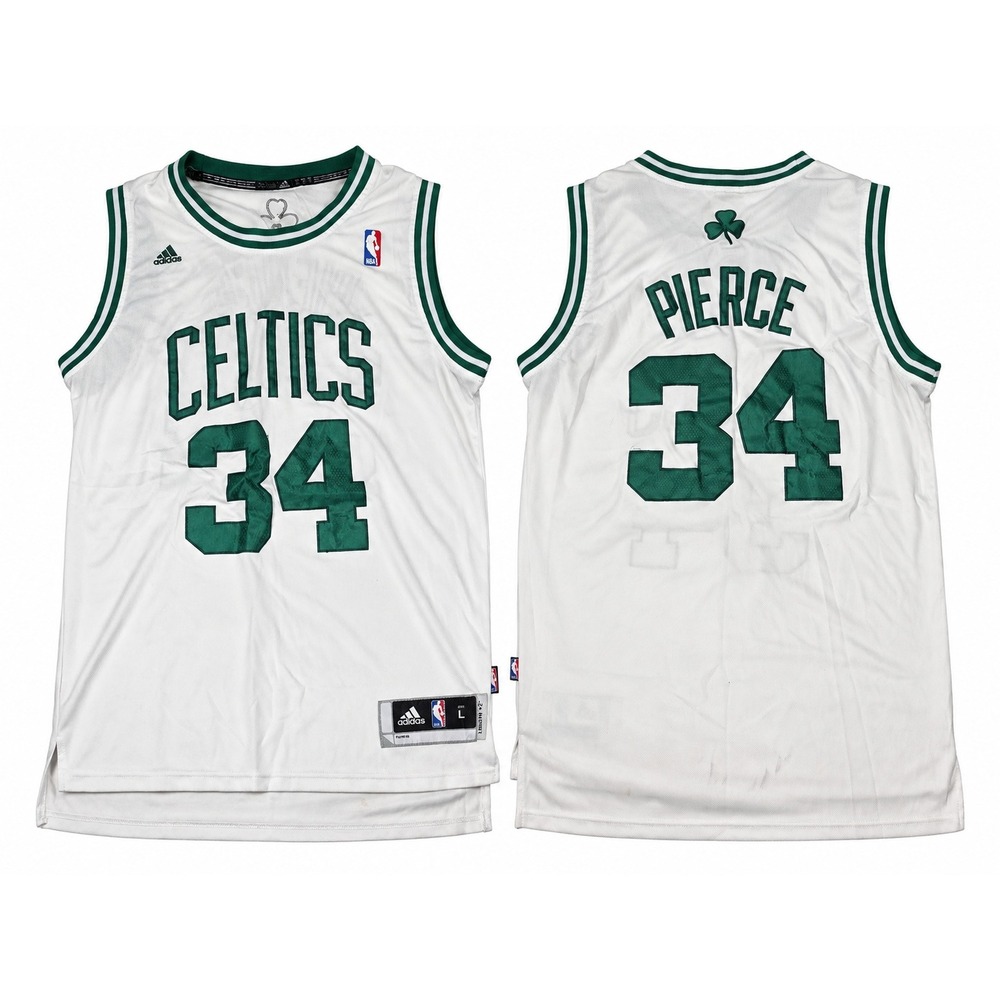 Adidas Boston Celtics Paul Pierce 34 NBA Jersey White Mens Large Length +2